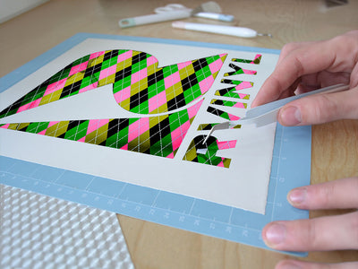 high contrast argyle Easy Weed Craft Vinyl