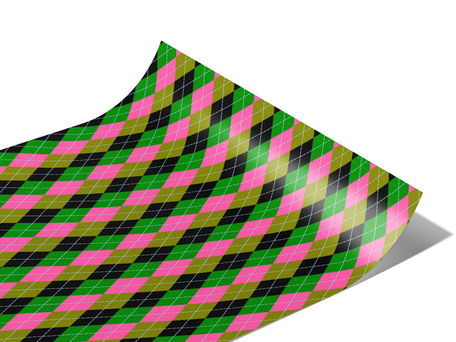 High Contrast Argyle Vinyl Wraps~Rwraps Series 914 Digitally Printed Vinyl Wrap~0