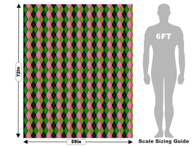 High Contrast Argyle Vehicle Wrap Scale~Rwraps Series 914 High Contrast Argyle Measurements~1