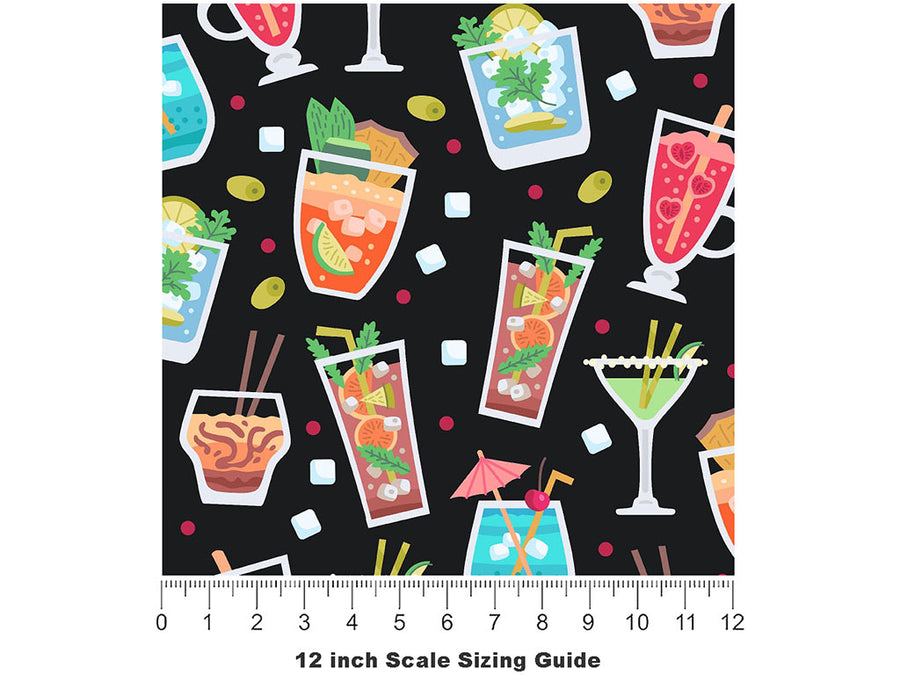 High Spirits Alcohol Vinyl Film Pattern Size 12 inch Scale~Rwraps High Spirits Alcohol Sizing Chart~2