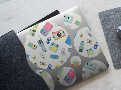 high tech retro DIY Laptop Stickers