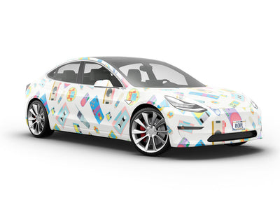 High Tech Retro Vehicle Vinyl Wrap