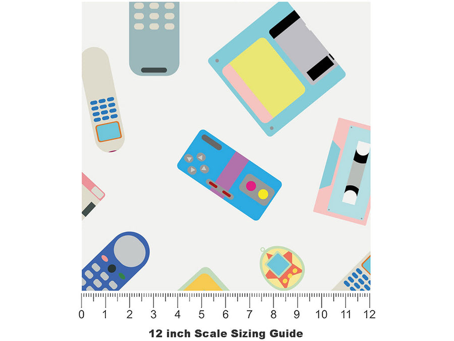 High Tech Retro Vinyl Film Pattern Size 12 inch Scale~Rwraps High Tech Retro Sizing Chart~2