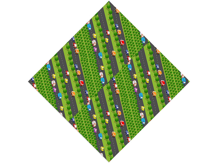 Highway Commute Cityscape Vinyl Wrap Pattern