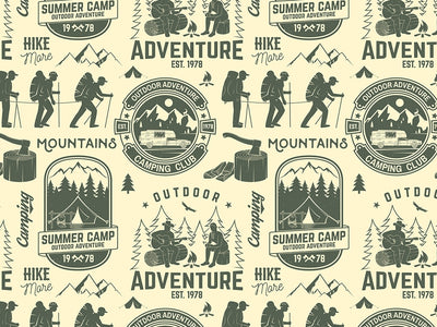 Hike More Camping Vinyl Wrap Pattern~Rwraps Series 914 Digitally Printed Vinyl Wrap~0
