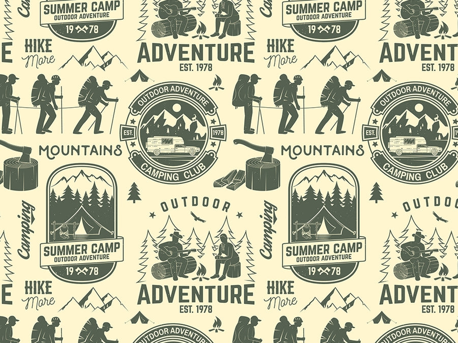 Hike More Camping Vinyl Wrap Pattern~Rwraps Series 914 Digitally Printed Vinyl Wrap~0