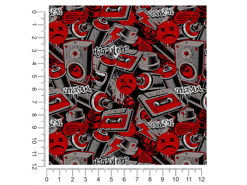 hip hop beats graffiti 1ft x 1ft Craft Sheets