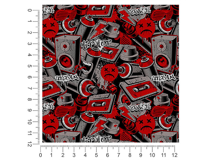 hip hop beats graffiti 1ft x 1ft Craft Sheets