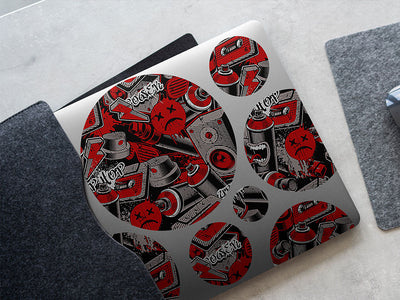 hip hop beats graffiti DIY Laptop Stickers