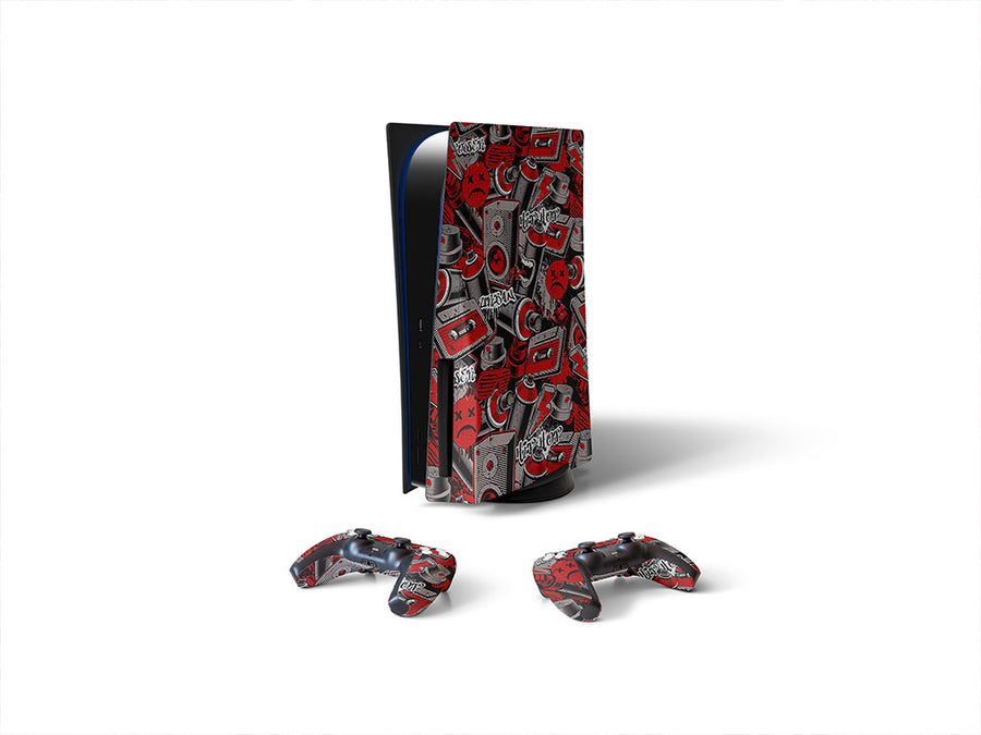 hip hop beats graffiti Sony PS5 DIY Skin