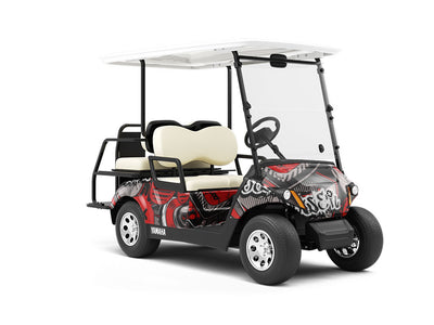 Hip Hop Beats Graffiti Wrapped Golf Cart