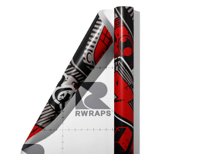 Hip Hop Beats Graffiti Wrap Film Sheets~Rwraps Series 914 Hip Hop Beats Graffiti Scrolled Sheet~3