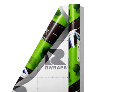 Hit the Runway Cityscape Wrap Film Sheets~Rwraps Series 914 Hit the Runway Cityscape Scrolled Sheet~4