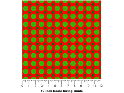 Ho Ho Ho Polka Dot Vinyl Film Pattern Size 12 inch Scale~Rwraps Ho Ho Ho Polka Dot Sizing Chart~2