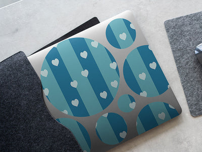 hole punched heart DIY Laptop Stickers