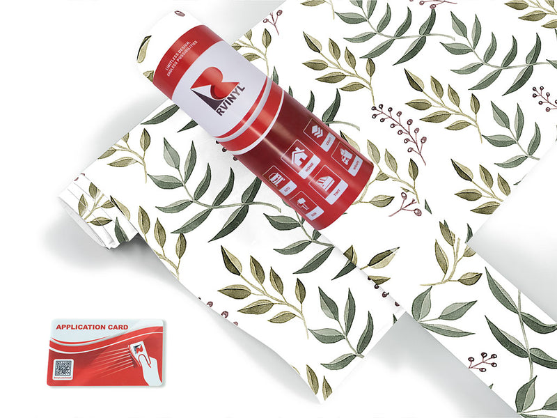 holiday fern floral Craft Vinyl Roll
