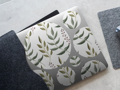 holiday fern floral DIY Laptop Stickers