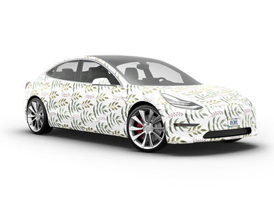 Holiday Fern Floral Vehicle Vinyl Wrap