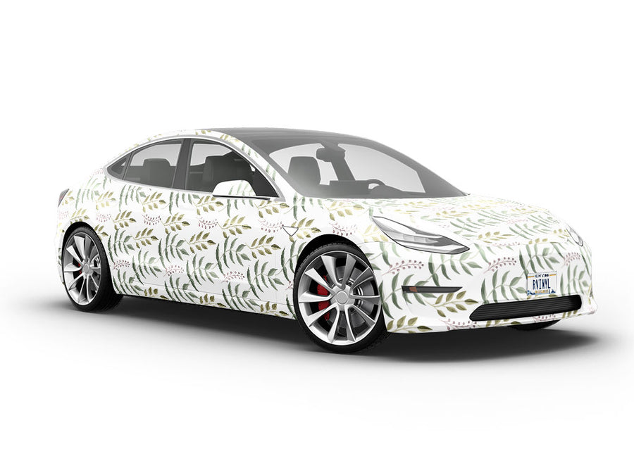Holiday Fern Floral Vehicle Vinyl Wrap