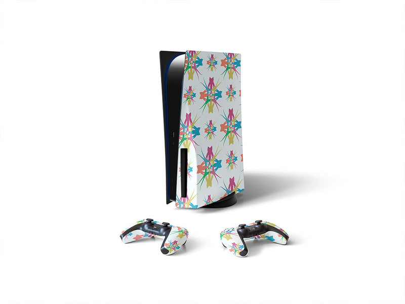 holiday party abstract geometric Sony PS5 DIY Skin