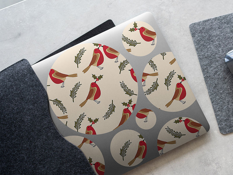 holly jolly bird DIY Laptop Stickers