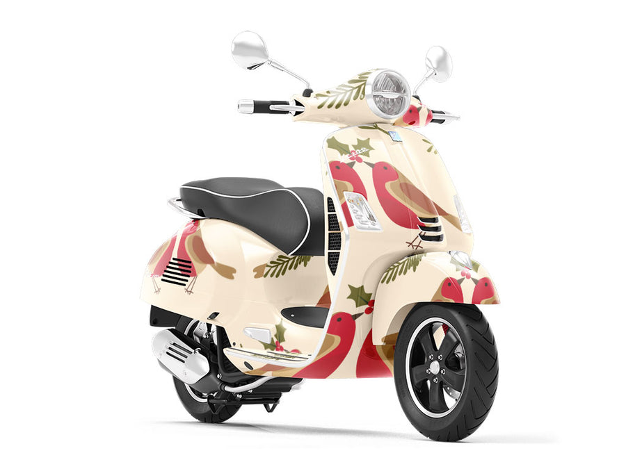 Holly Jolly Birds Vespa Scooter Wrap Film