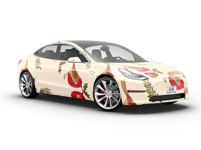 Holly Jolly Birds Vehicle Vinyl Wrap