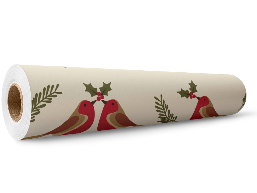 Holly Jolly Birds Wrap Film Wholesale Roll~Rwraps Series 914 Digitally Printed Vinyl Roll~5