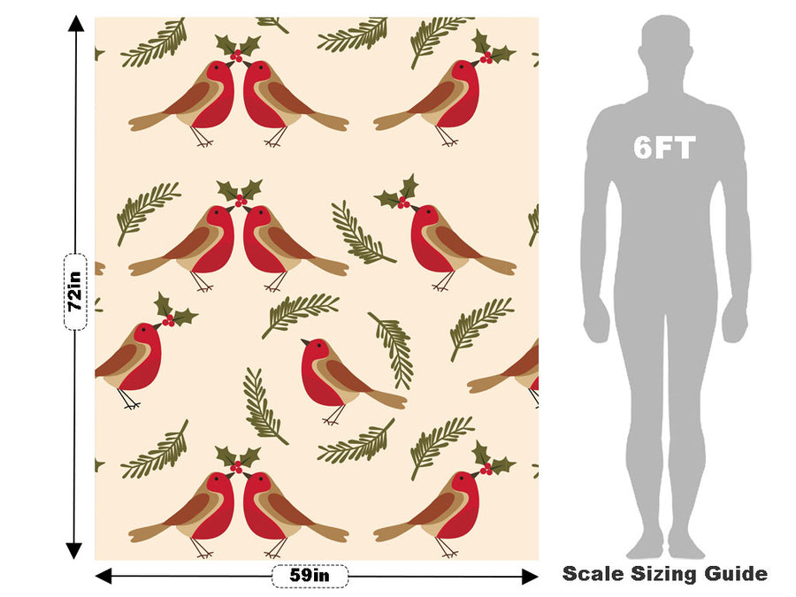 Holly Jolly Birds Vehicle Wrap Scale~Rwraps Series 914 Holly Jolly Birds Measurements~1