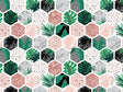 Hollyhock Hexagonal Tile Vinyl Wrap Pattern~Rwraps Series 914 Digitally Printed Vinyl Wrap~0