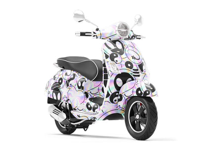 Holographic Aliens Sticker Bomb Vespa Scooter Wrap Film