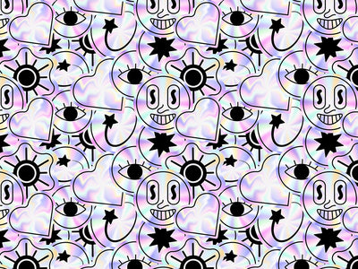 Holographic Earth Sticker Bomb Vinyl Wrap Pattern~Rwraps Series 914 Digitally Printed Vinyl Wrap~0