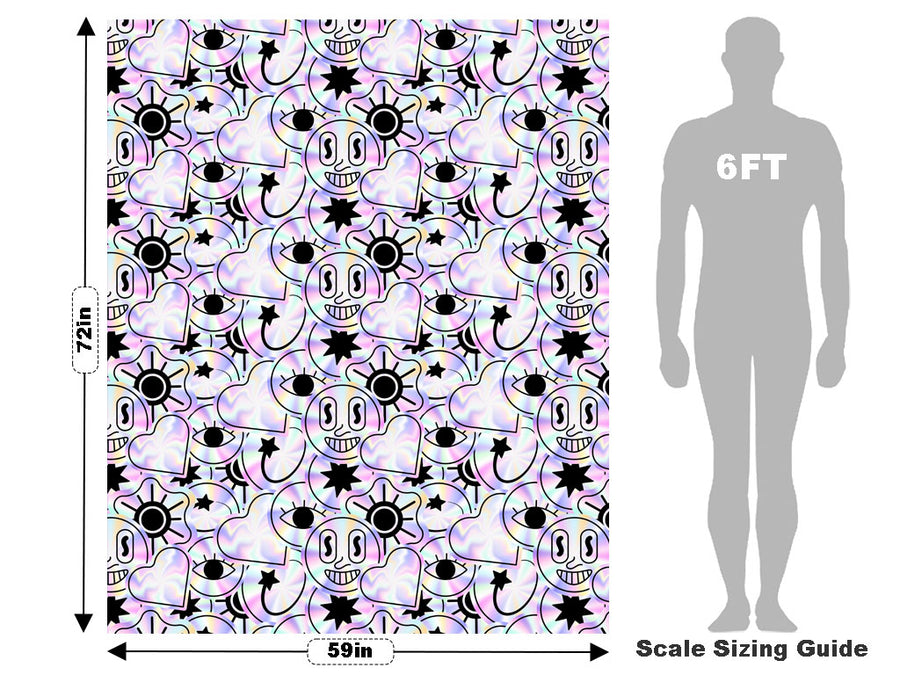 Holographic Earth Sticker Bomb Vehicle Wrap Scale~Rwraps Series 914 Holographic Earth Sticker Bomb Measurements~2