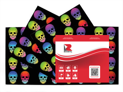 hombre skulls tattoo Craft Vinyl Sheet Pack