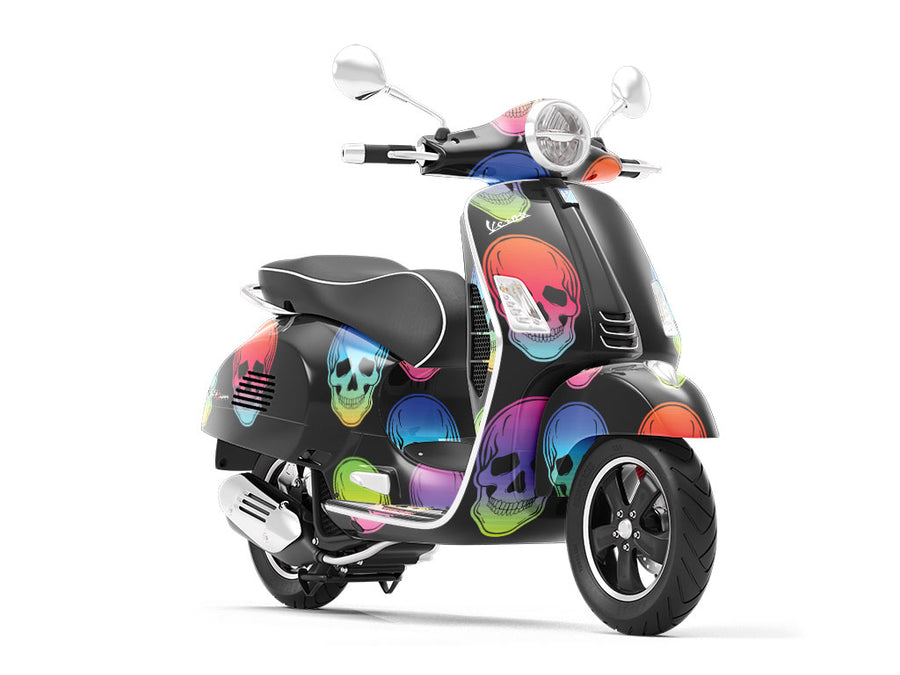 Hombre Skulls Tattoo Vespa Scooter Wrap Film