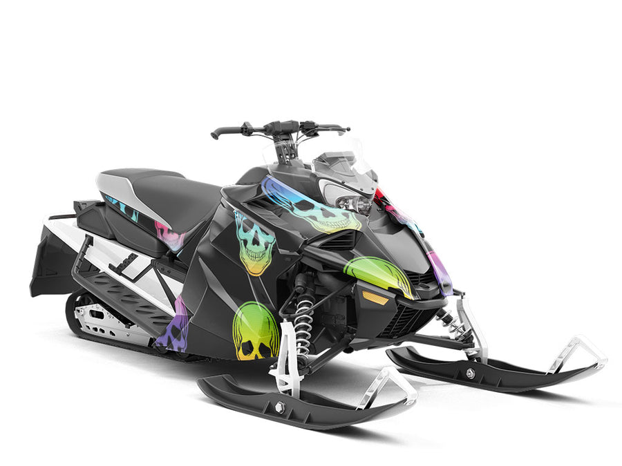 Hombre Skulls Tattoo Custom Wrapped Snowmobile