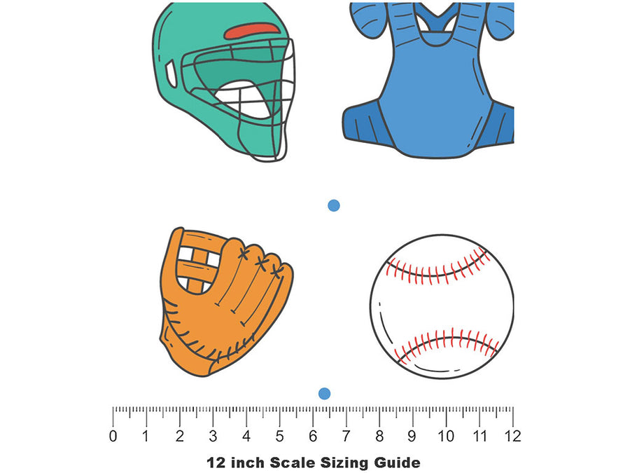 Home Plate Sport Vinyl Film Pattern Size 12 inch Scale~Rwraps Home Plate Sport Sizing Chart~2