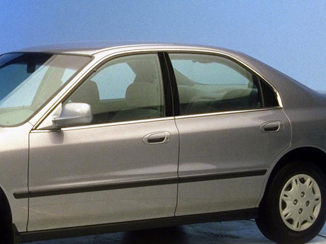 honda accord 1994-1997 (sedan) Brushed Aluminum Black Pillar Cover Diagram