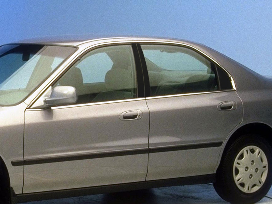honda accord 1994-1997 (sedan) Matte Black Pillar Cover Diagram