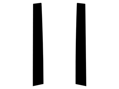 honda accord 1998-2002 (coupe) Brushed Aluminum Black Pillar Trim Diagram