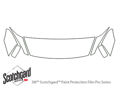 accord 3M Clear Bra Hood Precut PPF Diagram