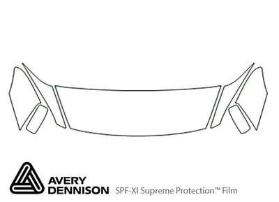accord Avery Dennison Clear Bra Hood Precut PPF Diagram