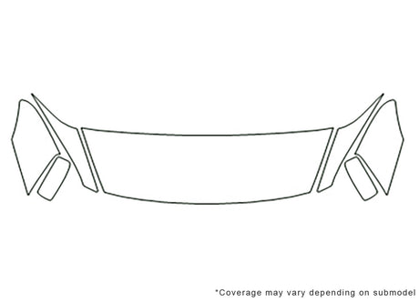 accord 3M Clear Bra Hood Precut PPF Diagram