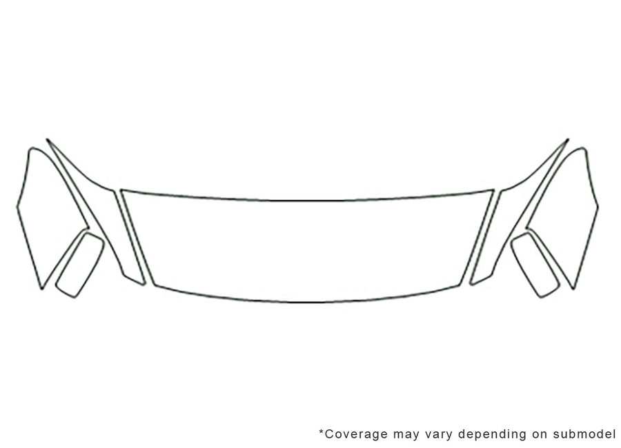 accord 3M Clear Bra Hood Precut PPF Diagram