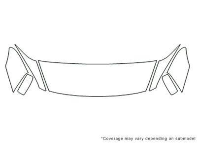 accord Avery Dennison Clear Bra Hood Precut PPF Diagram