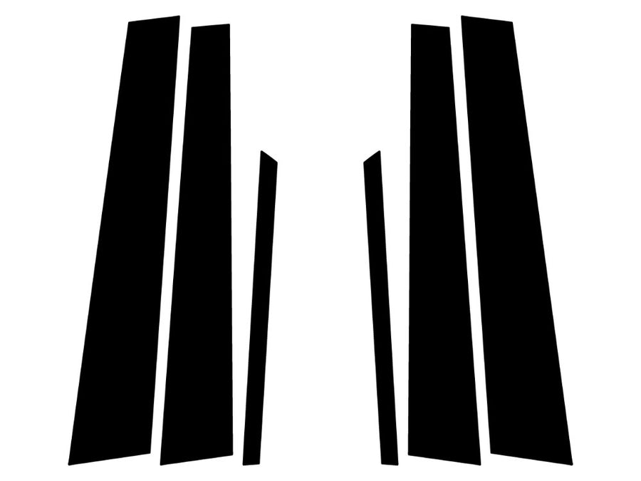 honda accord 2003-2007 (sedan) Carbon Fiber Pillar Trim Diagram