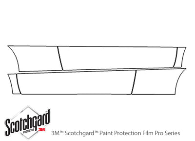 accord 3M Clear Bra Door Cup Precut PPF Diagram