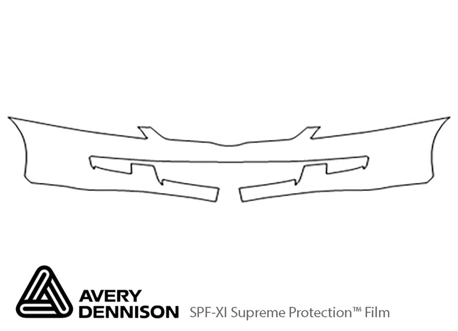 accord Avery Dennison Clear Bra Bumper Precut PPF Diagram