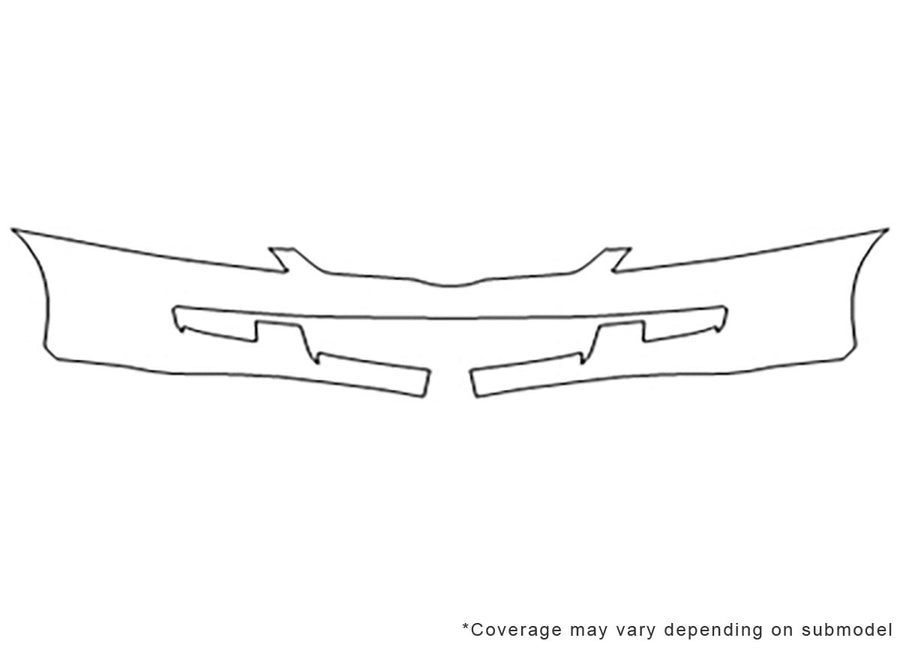 accord Avery Dennison Clear Bra Bumper Precut PPF Diagram