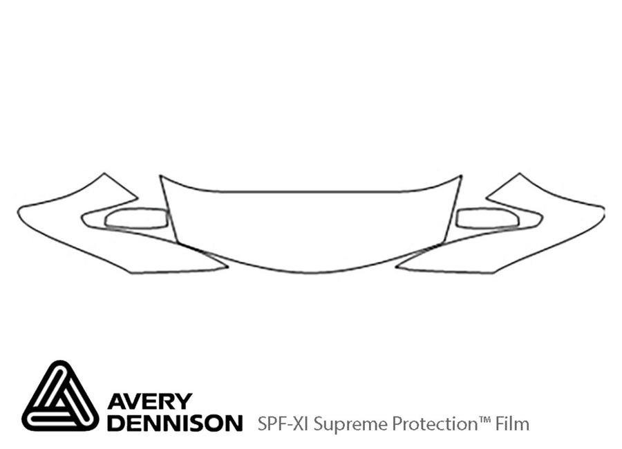 accord Avery Dennison Clear Bra Hood Precut PPF Diagram